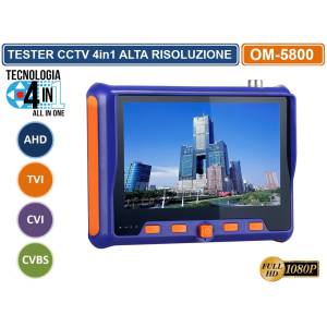 4in1 CCTV Tester AHD TVI CVI CVBS 2 MPX 1080P Monitor 5.0 "