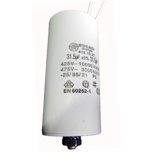 CAME 119RIR282 - 31.5 µF capacitor with cables and shank for BK1800