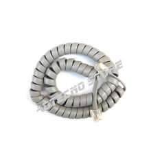 Spiral gray 6-pole telephone cord