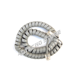 Spiral gray 6-pole telephone cord