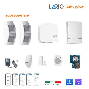 AMC KIT 945 plus LARIO Centrale Antifurto 64 Zone Wireless con Wi-Fi integrato – 4G 