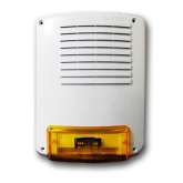 Self-powered outdoor siren, self-protected in polycarbonate