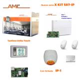 AMC Kit 587 Unidad de control de 8/24 zonas con teclado Unika y módulo IP 