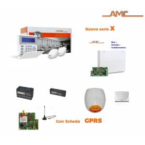 AMC Kit X824GPRS Unité de contrôle de zone 8/24 + clavier KLIGHT et module GPRS 