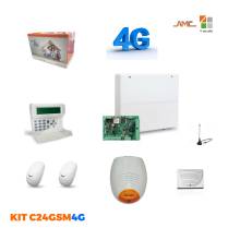 AMC Kit 931 C24Gsm Plus 4G Centrale 8-24 Zone K-LCD Voice, Sensori e Sirene