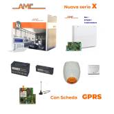 AMC Kit X824GPRS Unidad de control de 8/24 zonas con teclado KBLUE y módulo GPRS 