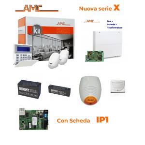 AMC Kit X412IP 4/16 zone control unit + K-blue keyboard and IP module