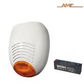 AMC SR136 - A.A. anti-theft siren Led flashing light with battery