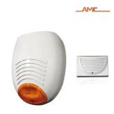 AMC SR136 - Sirène antivol anti-ouverture auto-alimentée Feu clignotant LED + sirène interne