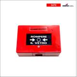 URMET 1043_144 - coppia Pulsante manuale convenzionale a riarmo, linea 400