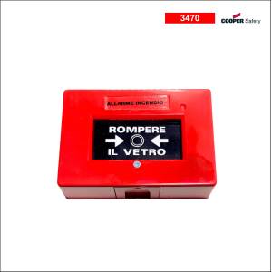 URMET 1043_144 - coppia Pulsante manuale convenzionale a riarmo, linea 400