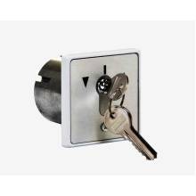 Selettore a chiave in alluminio da incasso HL.KSI2MO