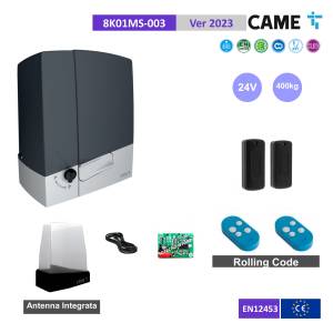 CAME BXV - KIT de automatización corredera Connect BXV 400Kg 24V 