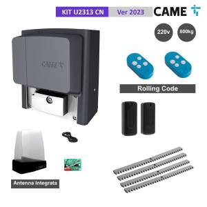 CAME U2313 kit  exBX78 coulissant jusqu'à 800 Kg avec crémaillère CGZS 4 mt