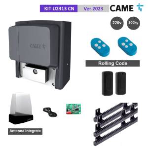 CAME U2313 CN kit deslizante hasta 800 Kg con rack CGZP de 4 mt