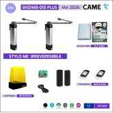 CAME 8K01MB-015 Kit completo de columpio irreversible hasta 1.8m STYLO 24V brazo articulado 