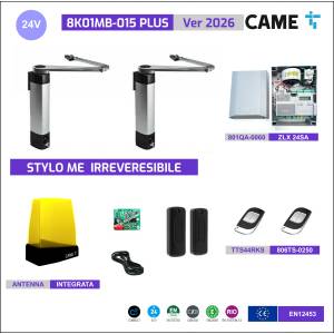 CAME 8K01MB-015 Complete irreversible swing kit up to 1.8m STYLO 24V articulated arm 