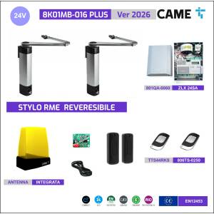 CAME 8K01MB-016 Complete reversible swing kit up to 1.8m STYLO 24V articulated arm 