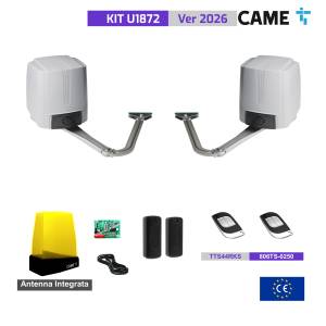 CAME U1872 PLUS FAST Kit completo para cancelas batientes hasta 2,3 m por hoja