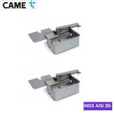 CAME FROG-CFNI2 - Paire de caissons de fondation avec butée de porte à ouverture réglable, en acier inoxydable AISI 304