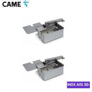 CAME FROG-CFNI2 - Pair of foundation boxes with adjustable door stop in AISI 304 stainless steel