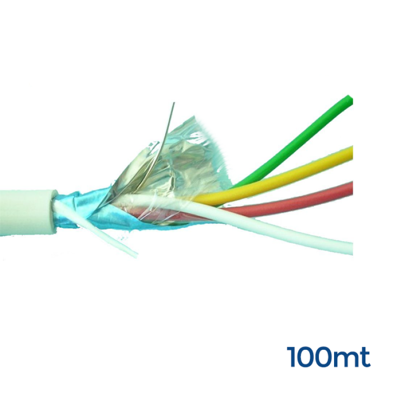 Omnitronic Cavo Microfonico Schermato 2x0,22 Mm² - Matassa Da 100 Metri, Colore Nero