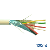ELAN Cable de alarma blindado 2x0,50 + 4x0,22 madeja 100mt - 100% cobre