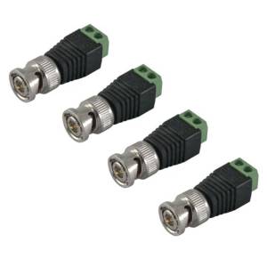 Male flying BNC connector with screw terminals pack of 4 pieces