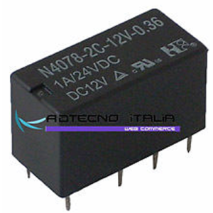 RELAY N4078-2C MINI 12V 1A 2 EXCHANGES COD. 4/7467