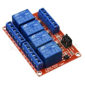 Scheda 4 Relay Relè bobina 12V Dc Singolo Scambio Songle SRD-12VDC-SL-C Spdt 250V 10A 
