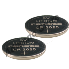 Pile bouton CR 2025 3V 2-PIN HORZ 165mAh 20.0 x 2.5mm - 2 pièces