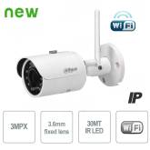 Wireless Bullet IP Camera 3Mpx 3.6mm - Dahua - IPC-HFW1320S-W