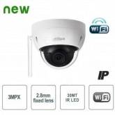 Caméra sans fil IP mini dôme 3MP 2,8 mm - Dahua - IPC-HDBW1320E-W