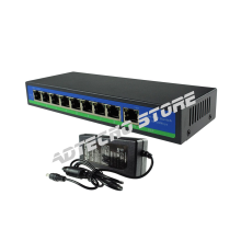 POE-Switch mit 8 Ports + 1 UPLINK-Port mit einer Geschwindigkeit von 10/100 Mbit / s