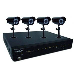 KIT DVR 4 canaux + 4 caméras LED IR - KRAUN KK-21